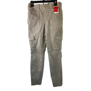 Spanx Grey Stretch Twill Ankle Cargo Pant Size L NWT